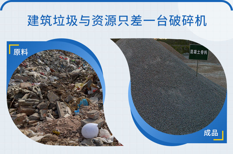建筑垃圾與資源只有一臺破碎機(jī)的距離 建筑垃圾與資源只有一臺破碎機(jī)的距離